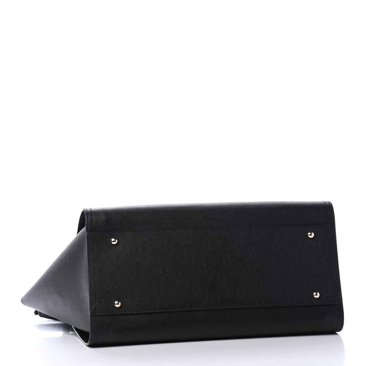 Caviar Medium Studded Deauville Tote Black