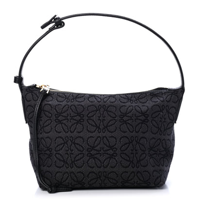 Loewe Jacquard Anagram Calfskin Small Cubi Bag Anthracite Black 1 of 4