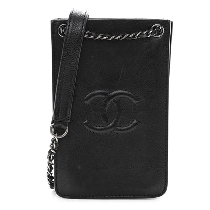 Chanel Calfskin CC Phone Holder Crossbody Black 1 of 12