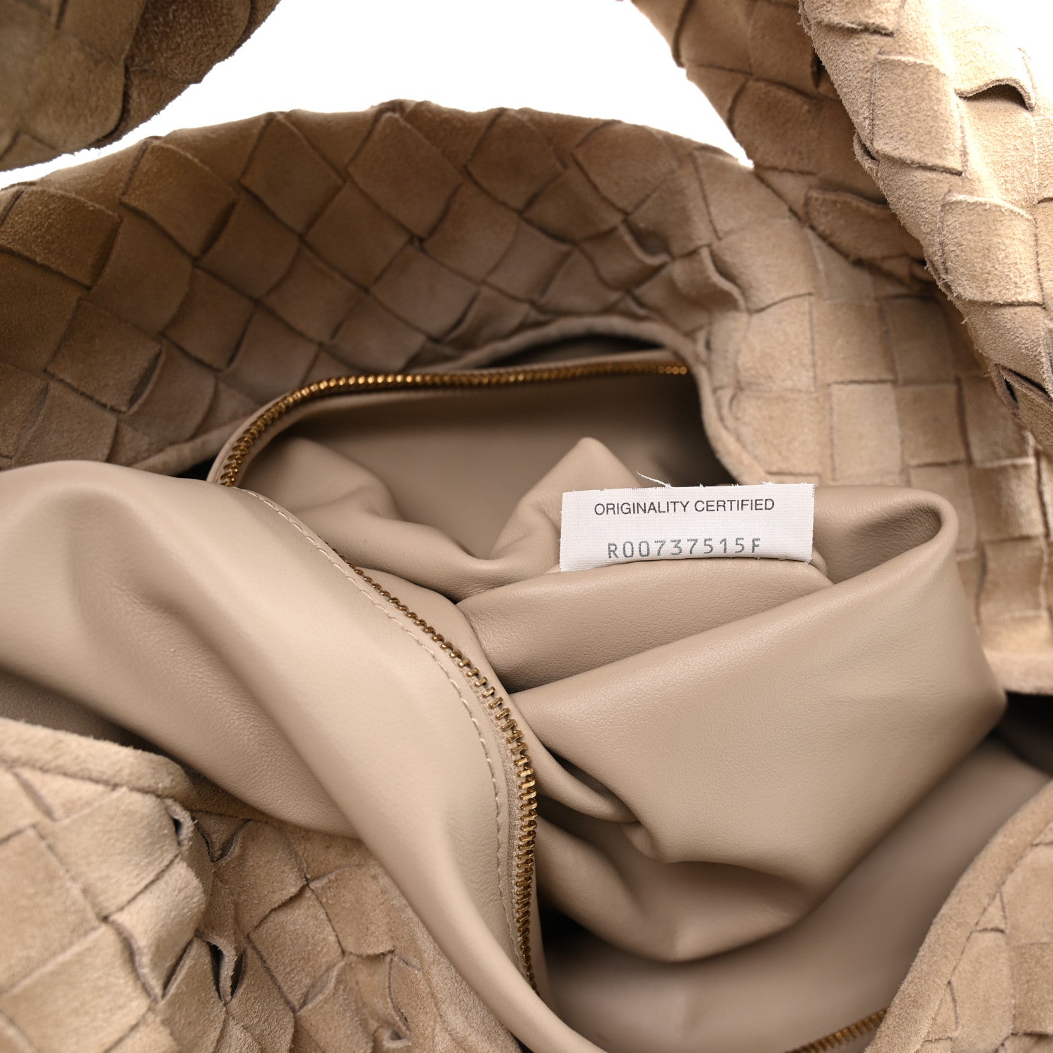 Bottega Veneta Suede Intrecciato Large Hop Ecru 6 of 9