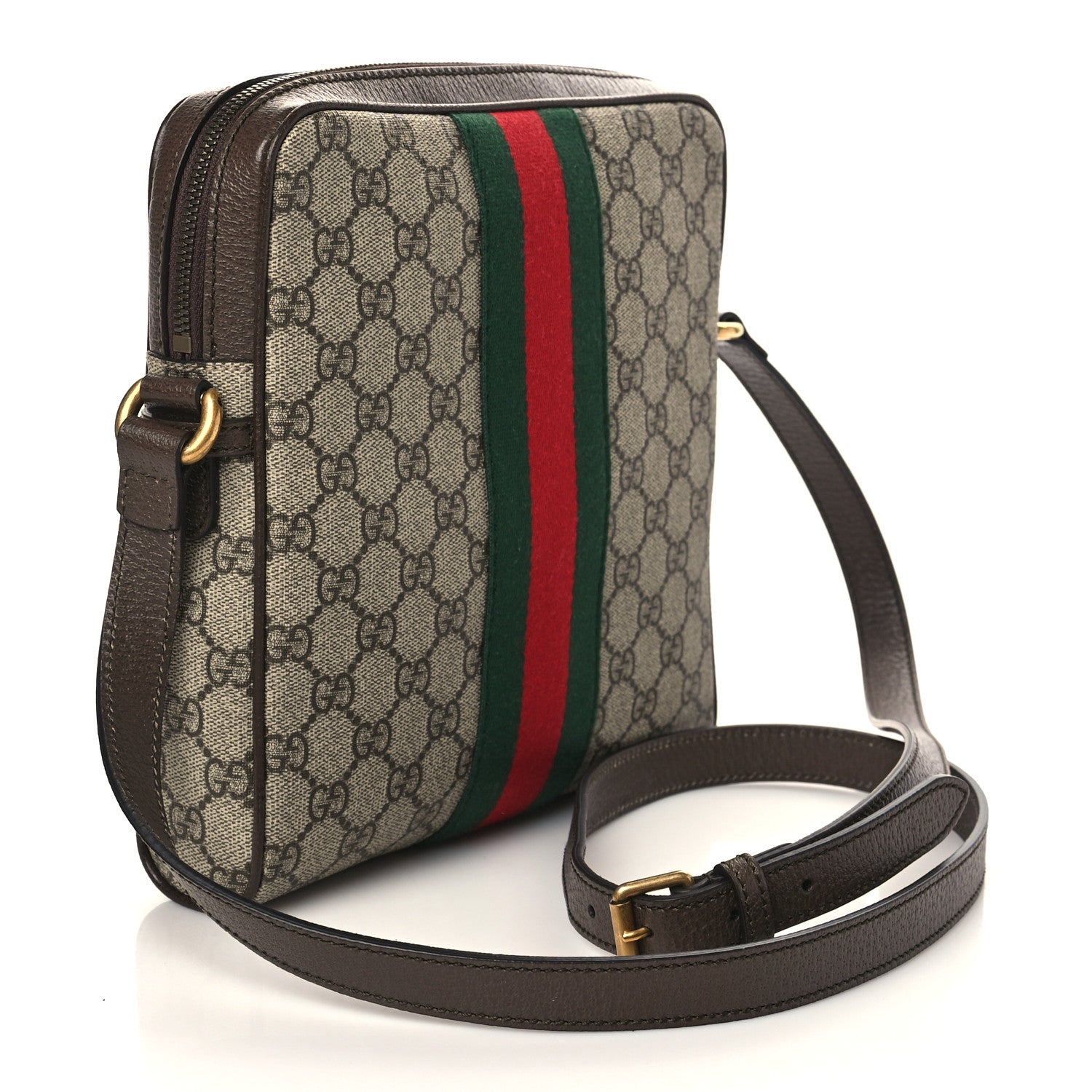 Gucci GG Supreme Monogram Web Small Ophidia Messenger Bag Brown 3 of 8