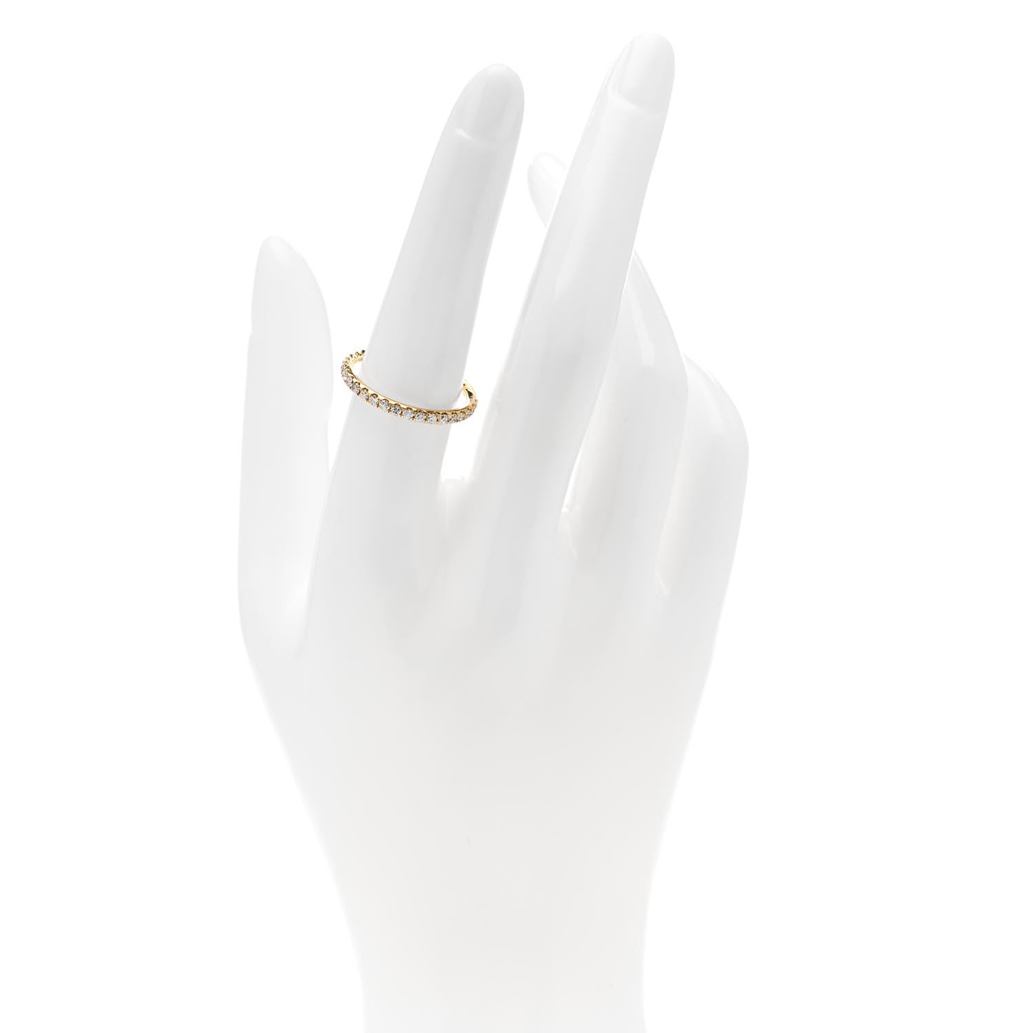 David Yurman 18K Yellow Gold Diamond 2mm Cable Collectibles Band Ring 54 7 2 of 5