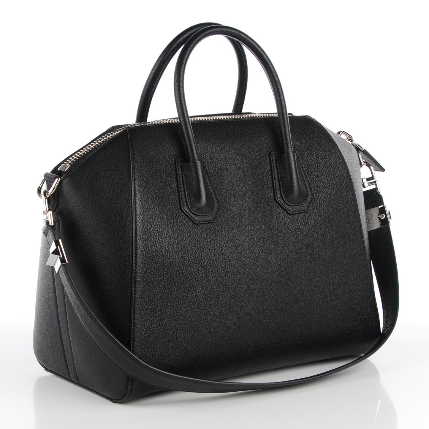 Sugar Goatskin Medium Antigona Black