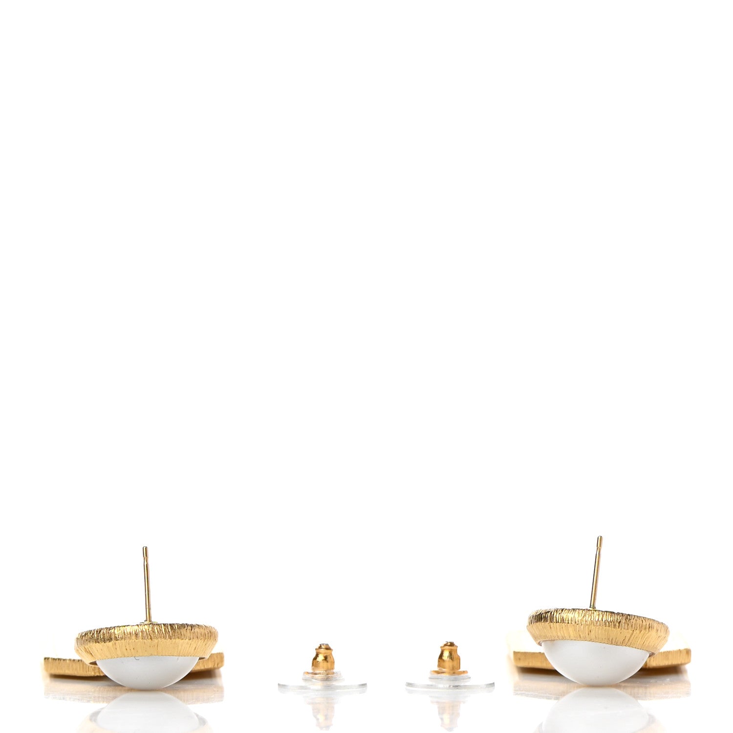 Chanel Pearl CC Tags Drop Earrings Gold 3 of 4
