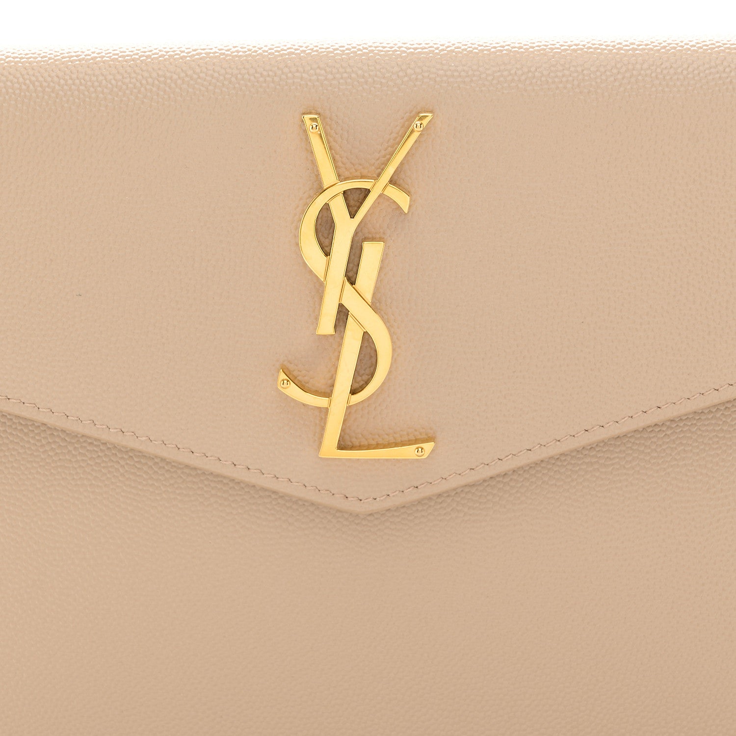 Saint Laurent Grain De Poudre Uptown Pouch Dark Beige 7 of 8