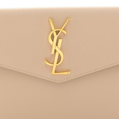 Saint Laurent Grain De Poudre Uptown Pouch Dark Beige 7 of 8