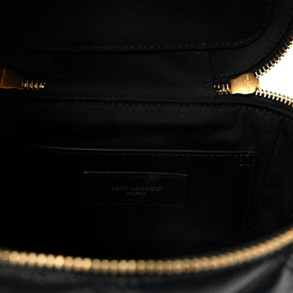 Saint Laurent Grain de Poudre Quilted 80's Vanity Bag Black 6 of 9