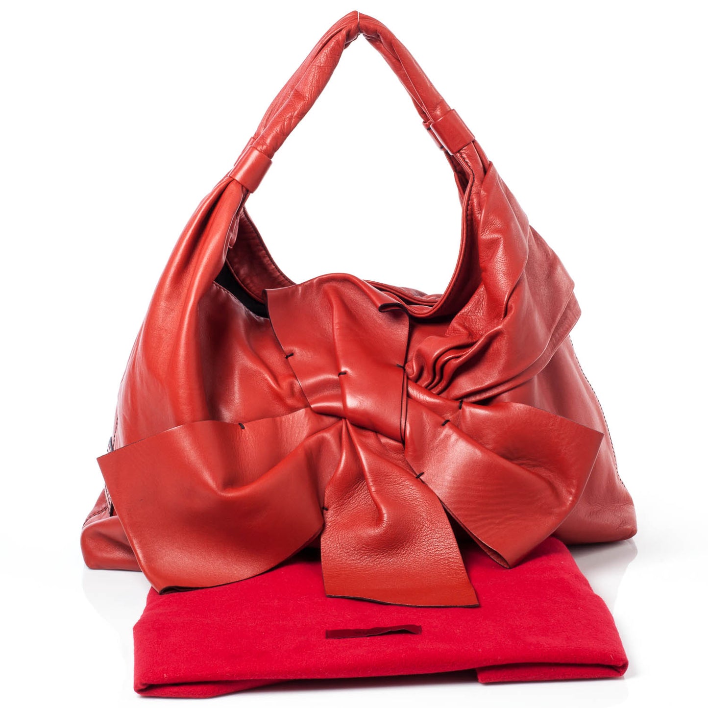 Nappa Premier Bow Hobo Rosso