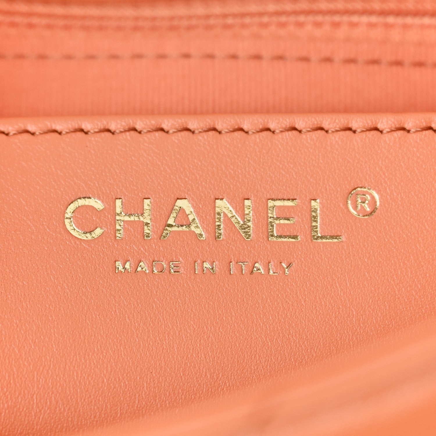 Chanel Calfskin Quilted Top Handle Flap Orange 6 of 10