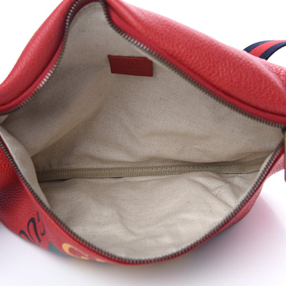 Gucci Grained Calfskin Logo Belt Bag Hibiscus Red 4 of 9