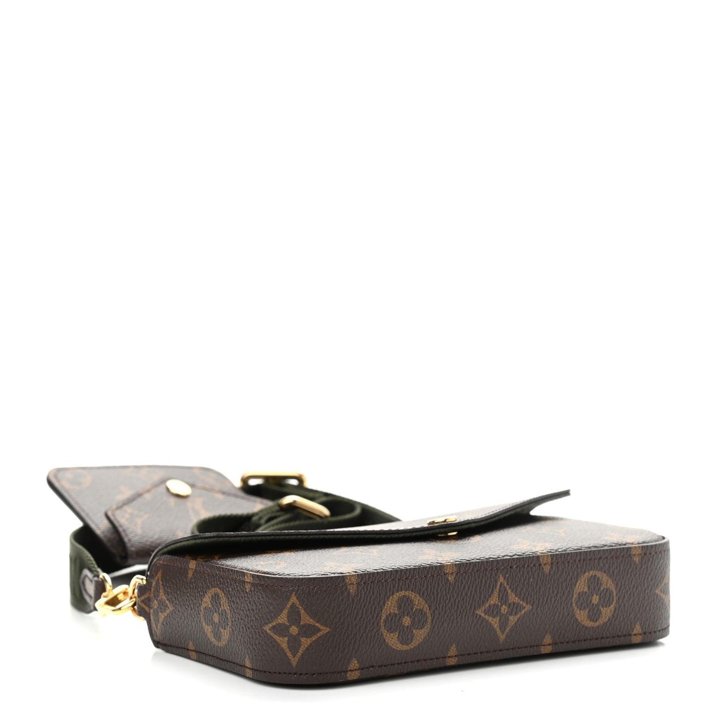 Monogram Felicie Strap & Go Kaki