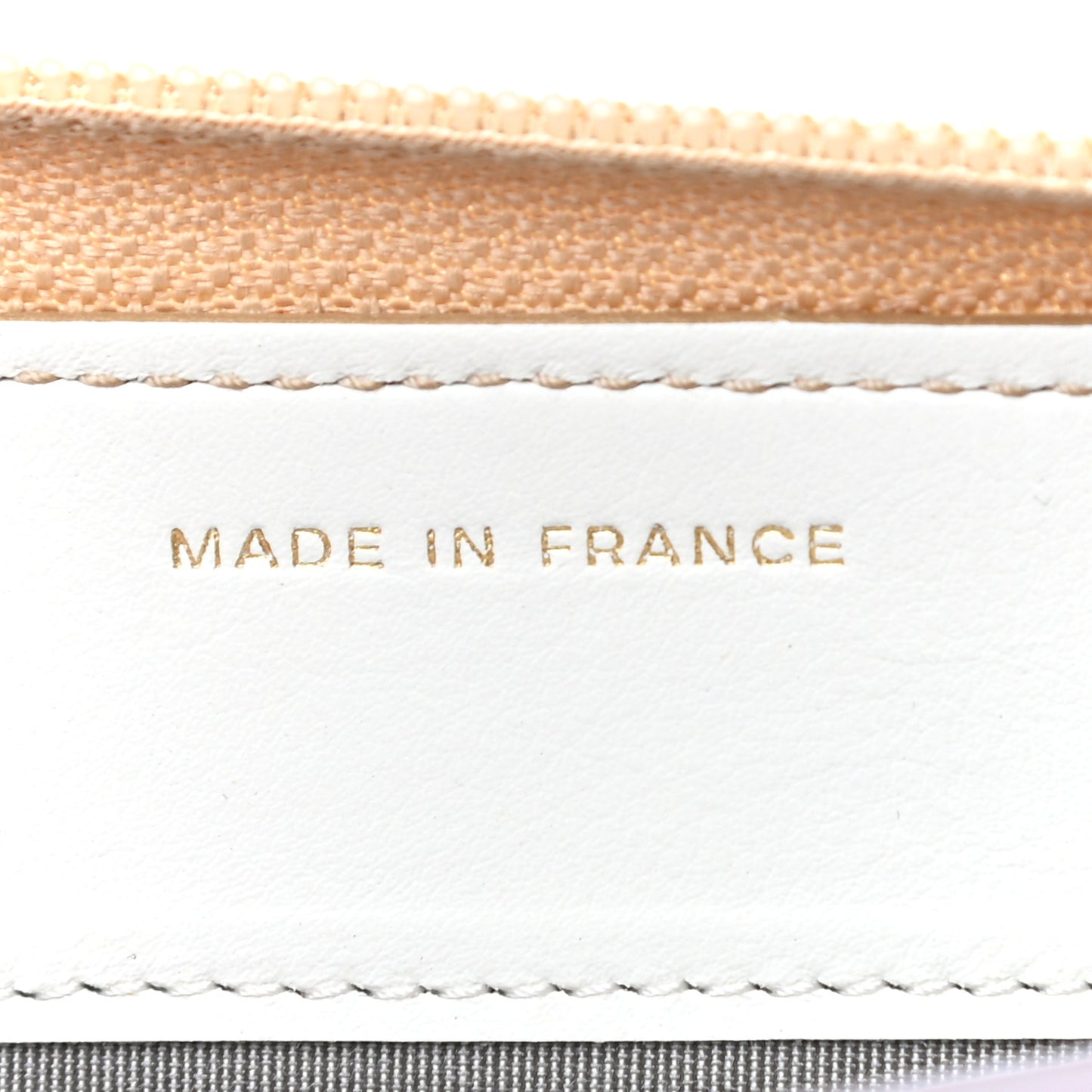 Metallic Aged Calfskin Quilted Palette Gusset Zip Around Wallet Gold