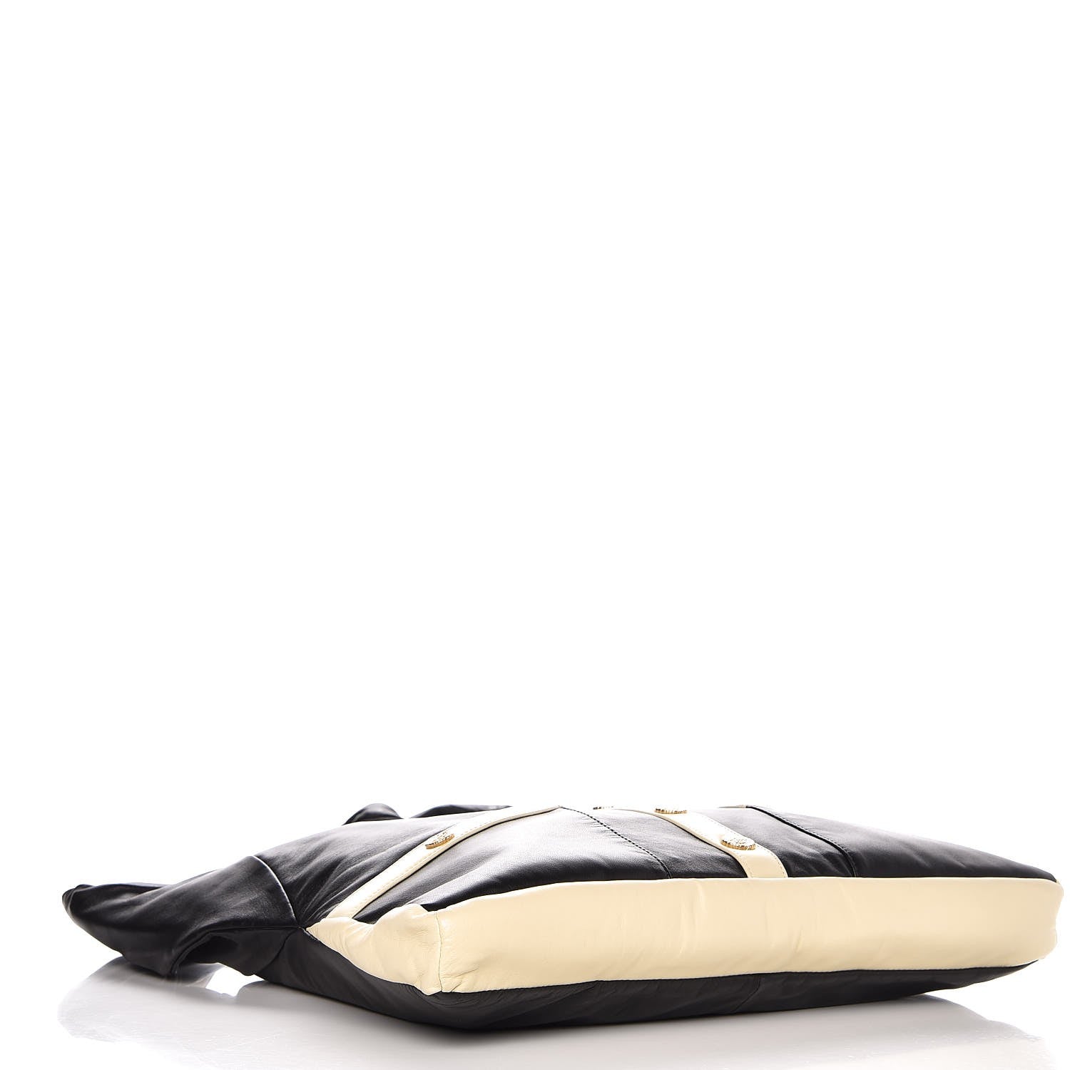 Chanel Lambskin Large Girl Bag Black Beige 4 of 7