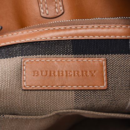 Burberry Canvas Mega Check Medium Ashby Hobo Saddle Brown 12 of 16