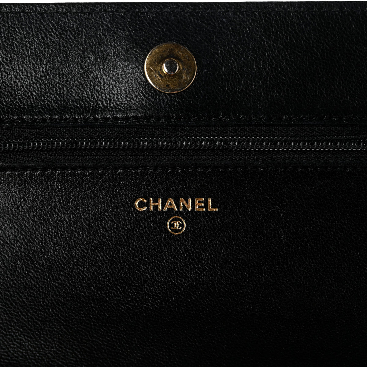 Chanel Goatskin Quilted Chanel 19 Wallet On Chain WOC Black 5 of 10