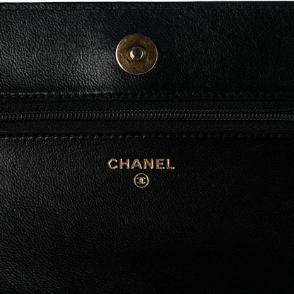 Chanel Goatskin Quilted Chanel 19 Wallet On Chain WOC Black 5 of 10