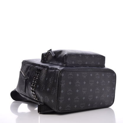MCM Visetos Medium Side Studs Stark Backpack Black 4 of 10