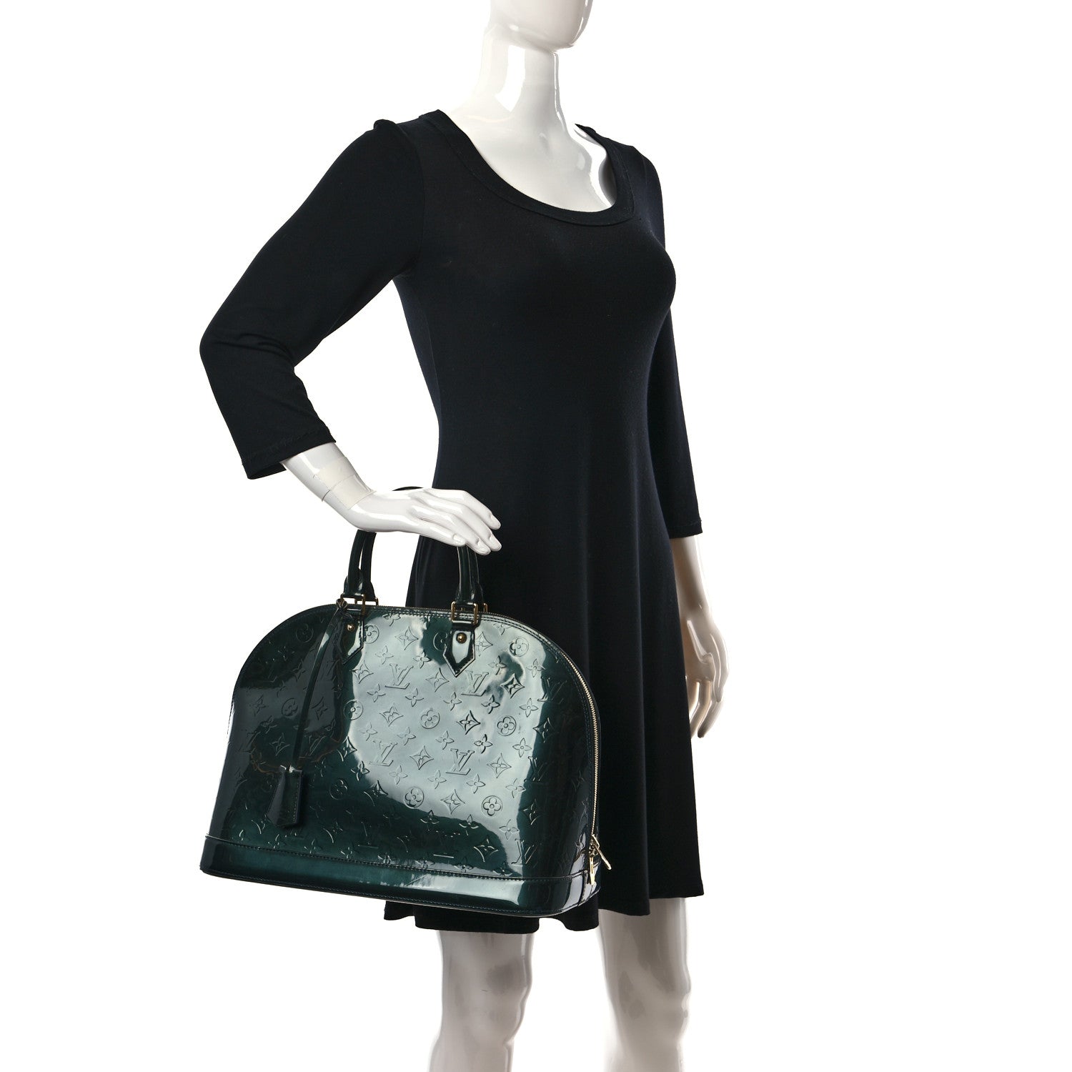 Louis Vuitton Vernis Alma GM Blue Nuit 2 of 12