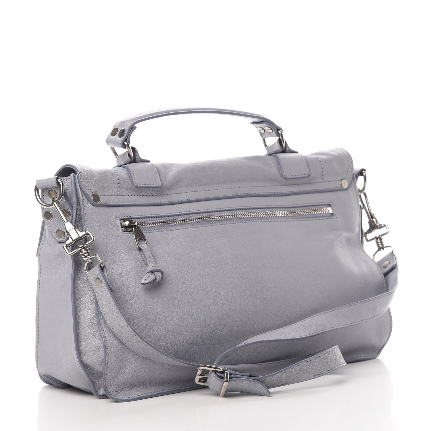 Proenza Schouler Lambskin Medium PS1 Satchel Concrete Grey 3 of 15