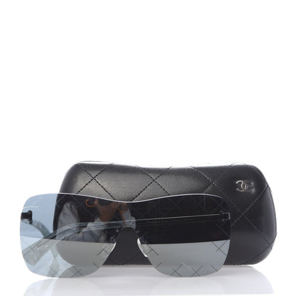 Chanel Metal Shield Runway Sunglasses 4215 Metallic Blue 8 of 8