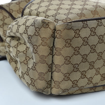Gucci Monogram Natural Pigskin Large Diaper Bag Beige Ebony Cocoa Dark Chocolate 11 of 18