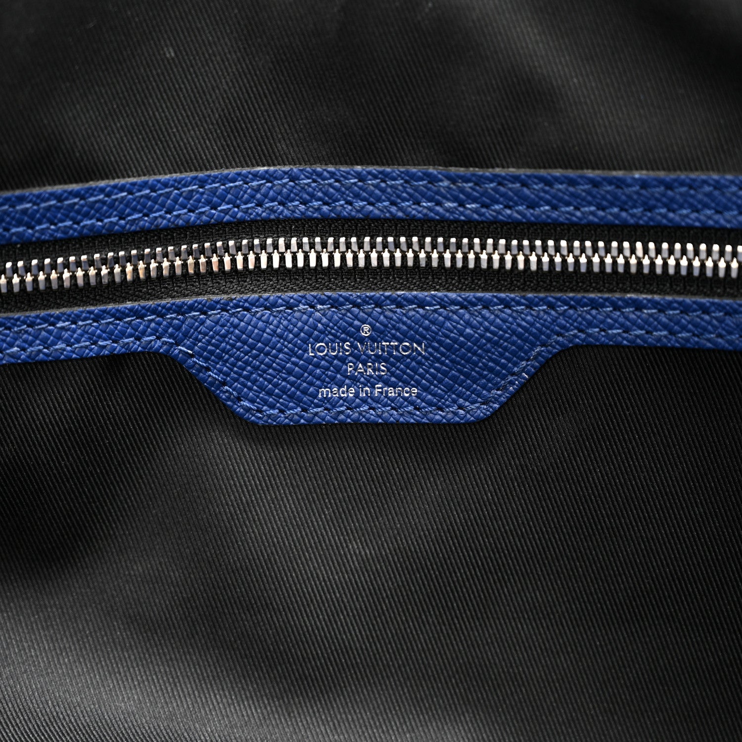Louis Vuitton Taiga Monogram Eclipse Keepall Bandouliere 50 Pacific Blue 6 of 9
