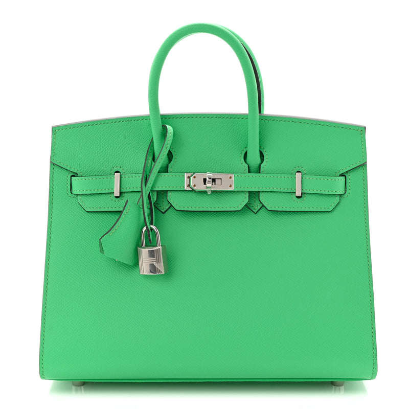 Hermès Epsom Birkin Sellier 25 Vert Comics PHW