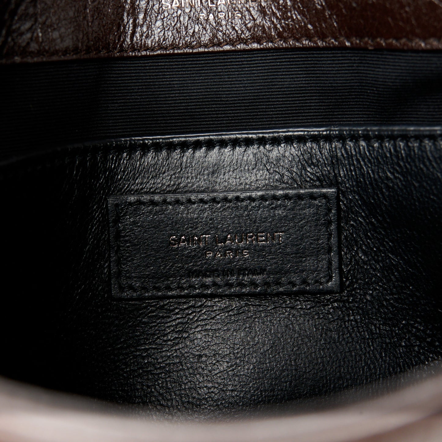 Crinkled Lambskin Matelasse Monogram Baby Niki Chain Satchel Chocolate