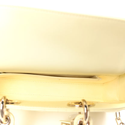 Christian Dior Calfskin Cannage Lady D-Joy Light Yellow 5 of 10