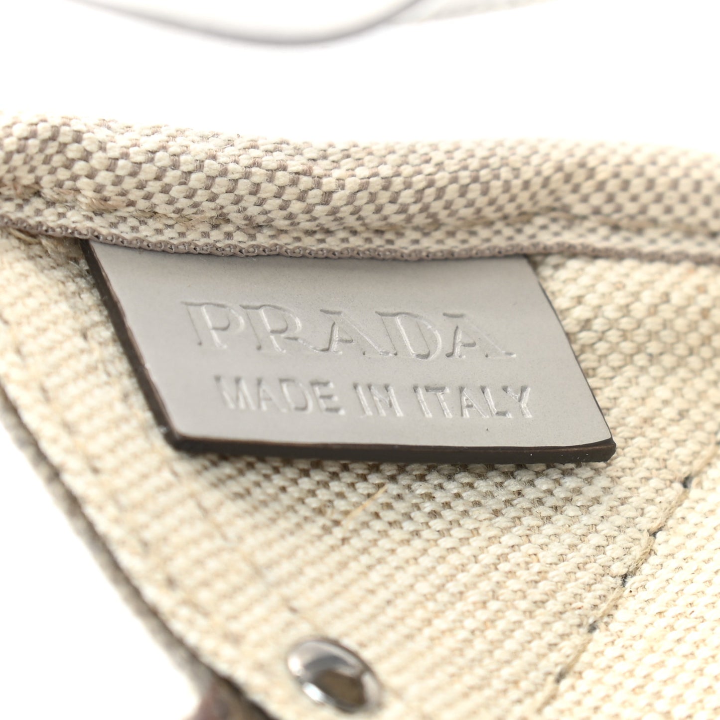 Canvas Plexiglass Kisslock Clutch Naturale