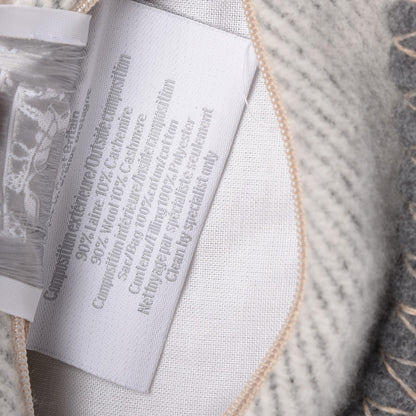 Hermes Wool Cashmere Avalon Bayadere Pillow PM Galet Ecru 6 of 6