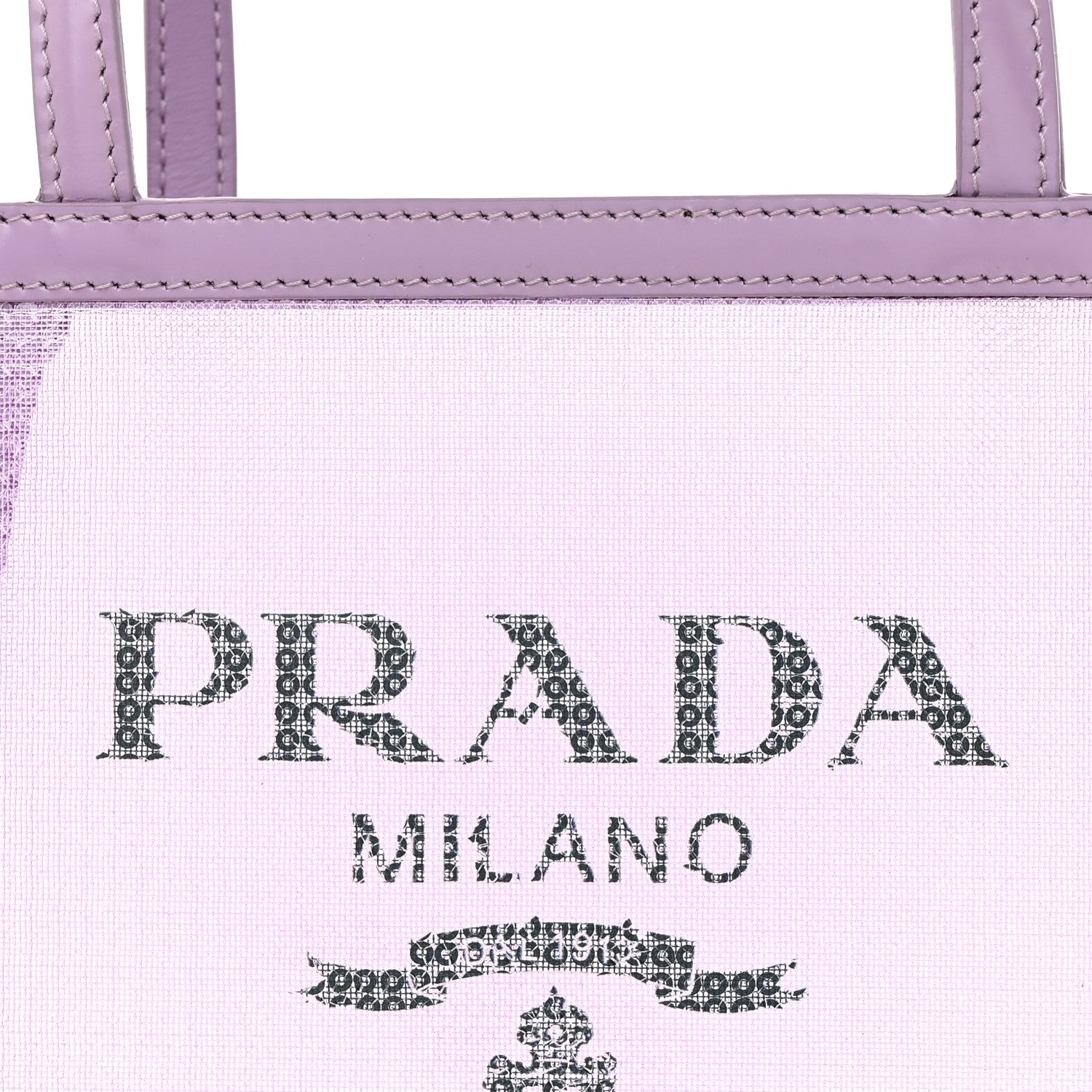 Prada Sequin Mesh Small Tote Bag Lilium 8 of 13