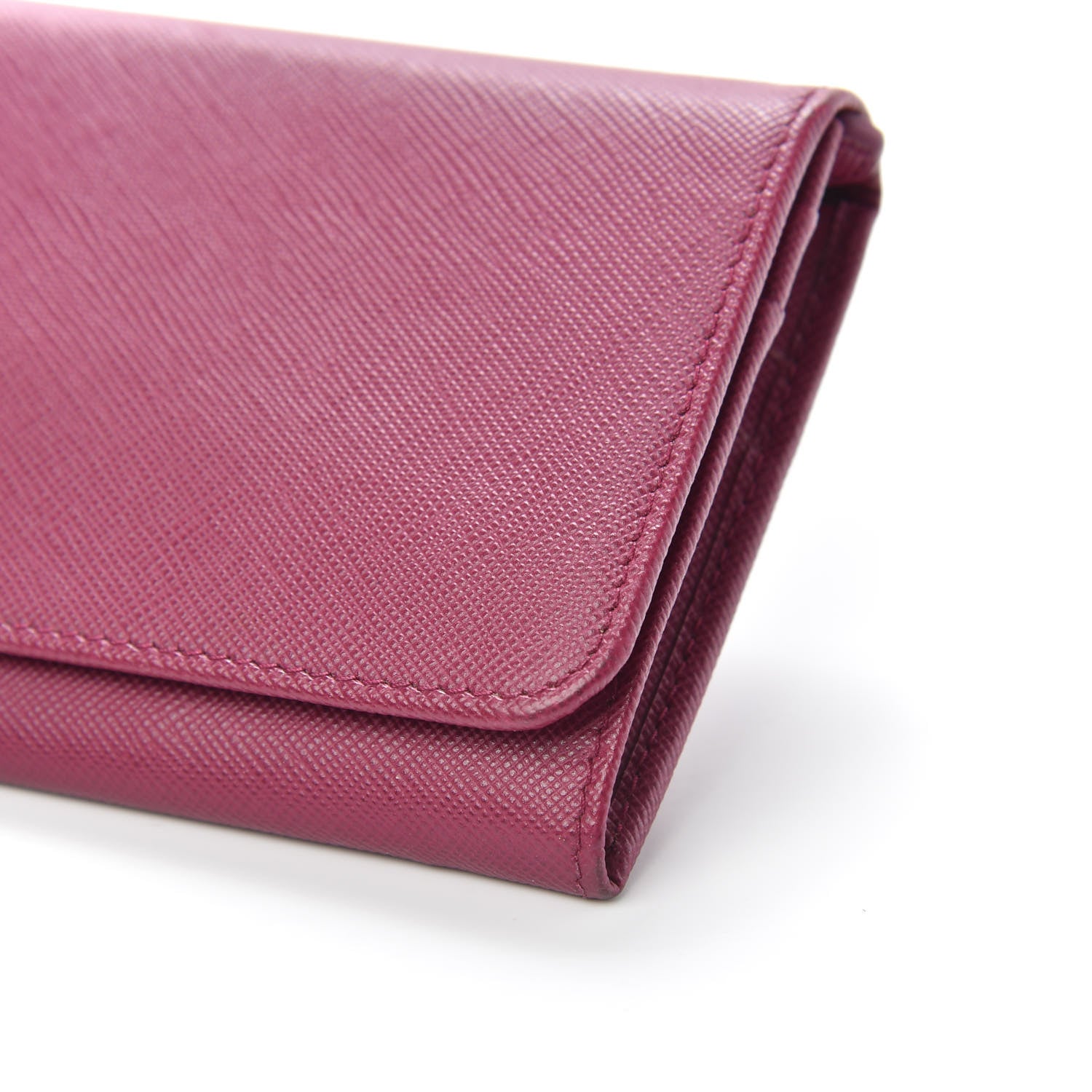 Prada Saffiano Metal Continental Flap Wallet Ametista 10 of 10