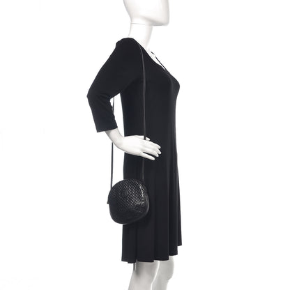 Fendi Calfskin Woven Crossbody Black 2 of 12