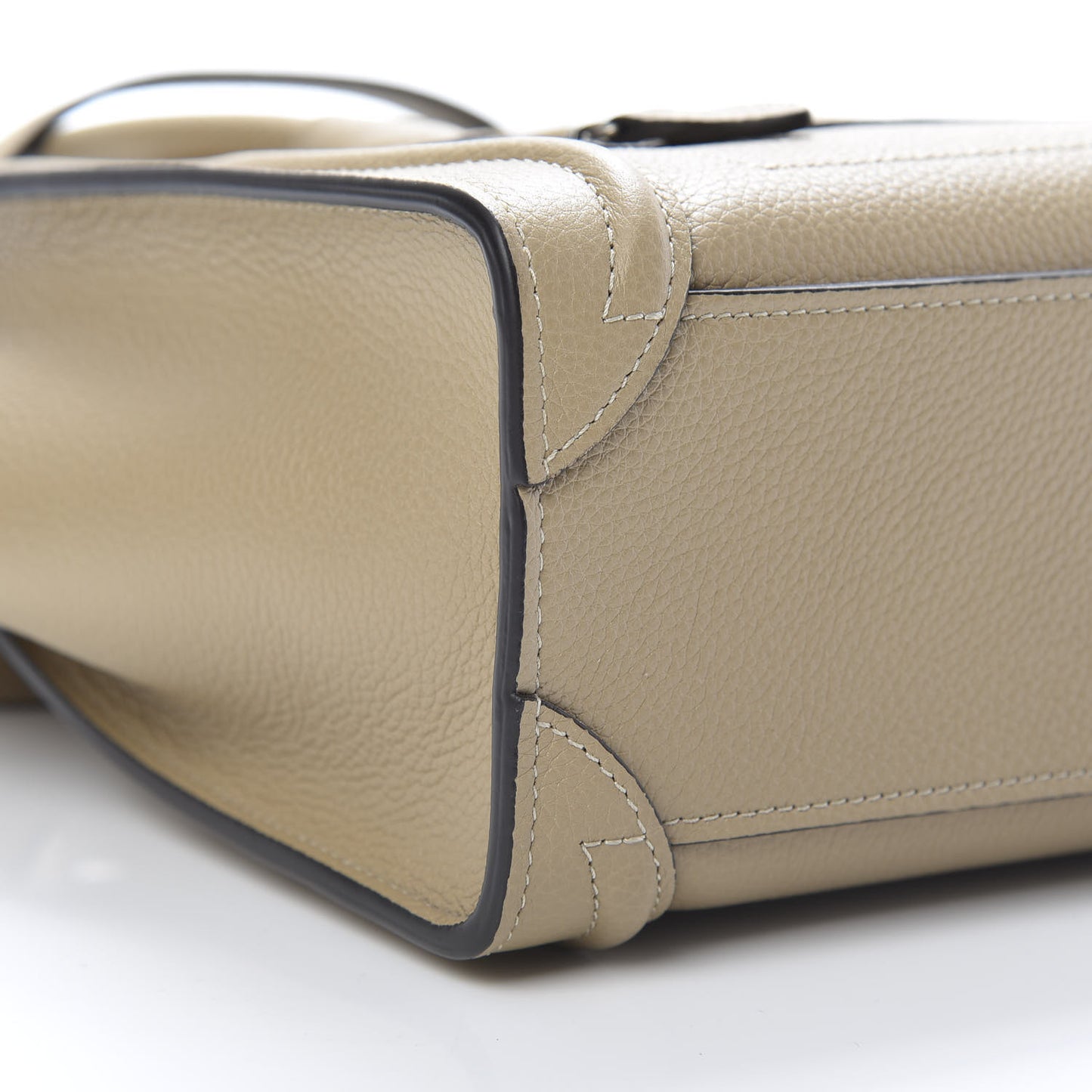 Drummed Calfskin Nano Luggage Dune