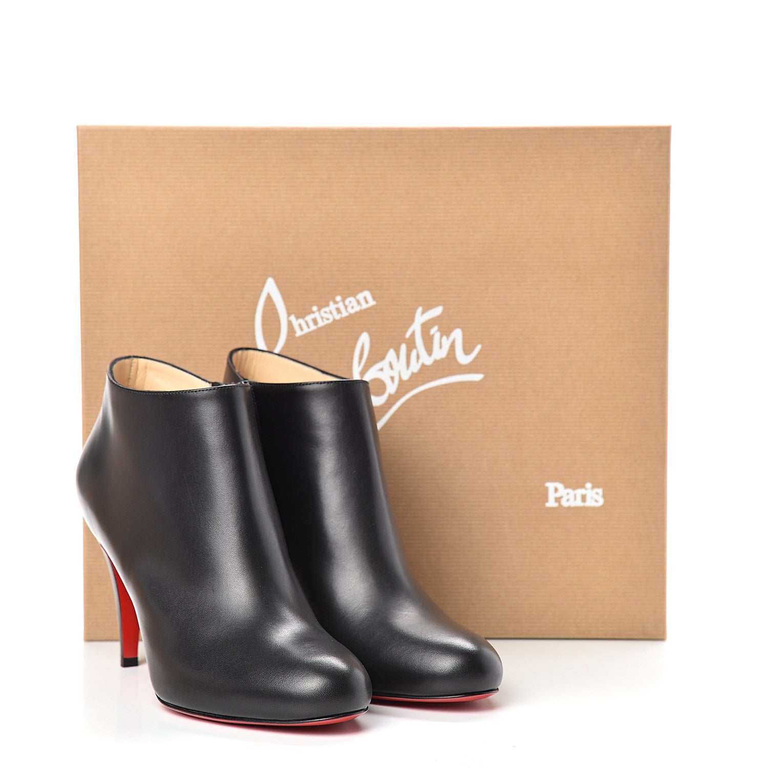 Christian Louboutin Calfskin Belle 85 Ankle Boots 39 Black 8 of 8