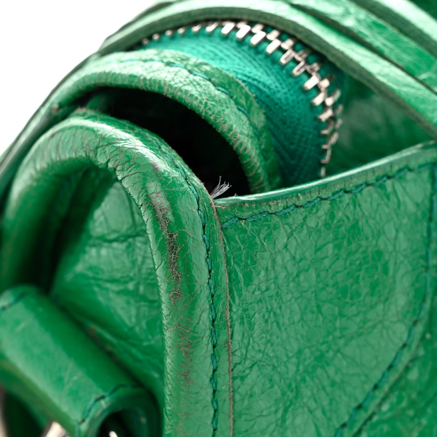 Agneau Classic Silver Hardware S City Magic Green