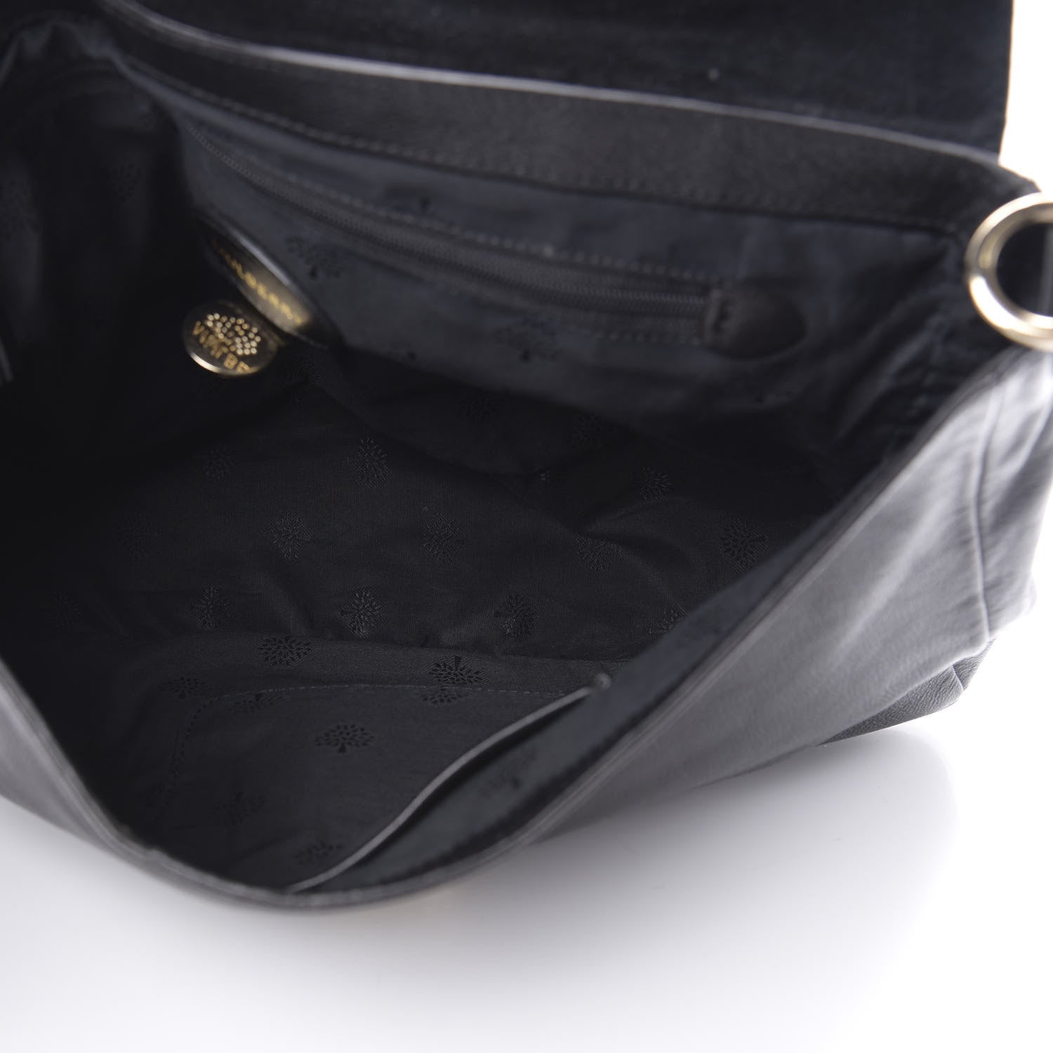 Mulberry Calfskin Push Lock Satchel Black 5 of 15