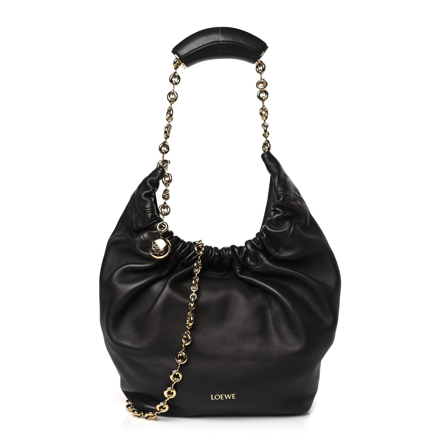 Nappa Small Squeeze Bag Chocolate