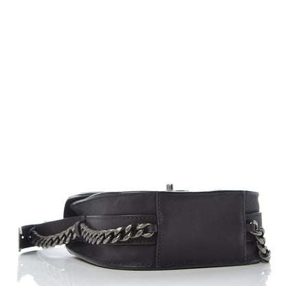 Chanel Calfskin Quilted Small Double Chained Messenger Flap Charcoal 4 of 11