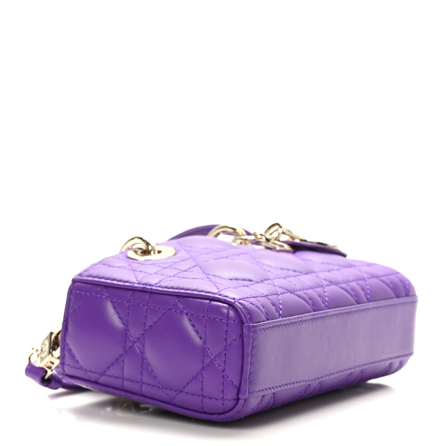 Christian Dior Lambskin Cannage Micro Lady D-Joy Purple 4 of 8