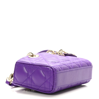 Christian Dior Lambskin Cannage Micro Lady D-Joy Purple 4 of 8
