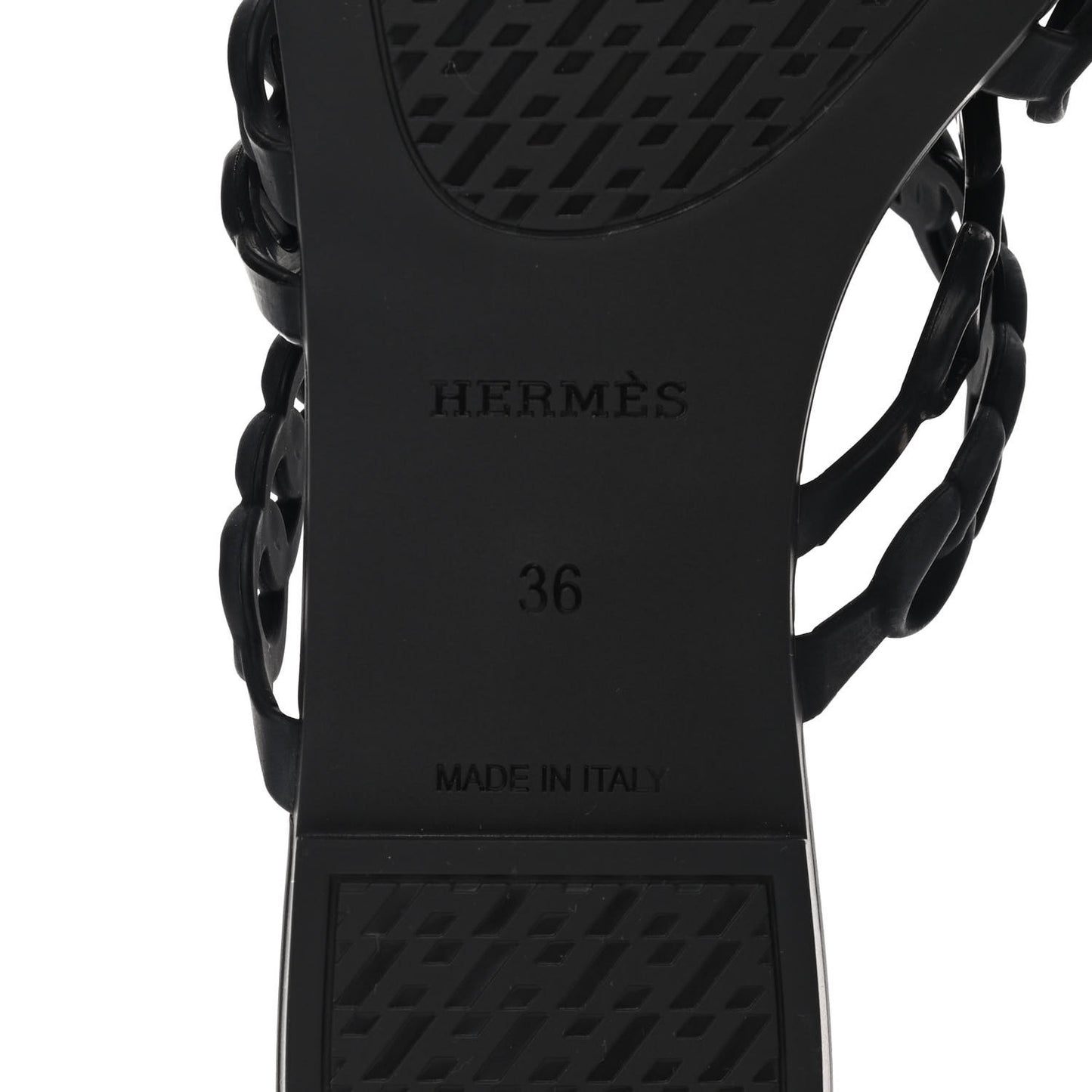 Rubber Chaine d'Ancre Nude Sandals 36 Black
