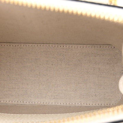 Gucci X ADIDAS Textured Dollar Calfskin Web Trefoil Mini Horsebit 1955 Top Handle Bag Off White Black 5 of 10