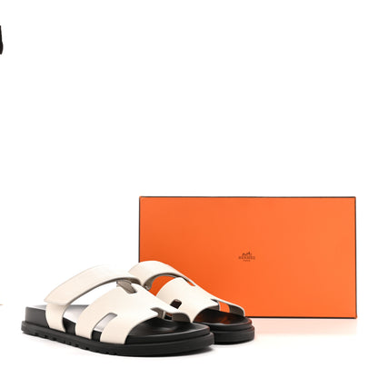 Hermes Epsom Mens Chypre Sandals 42 White 10 of 10