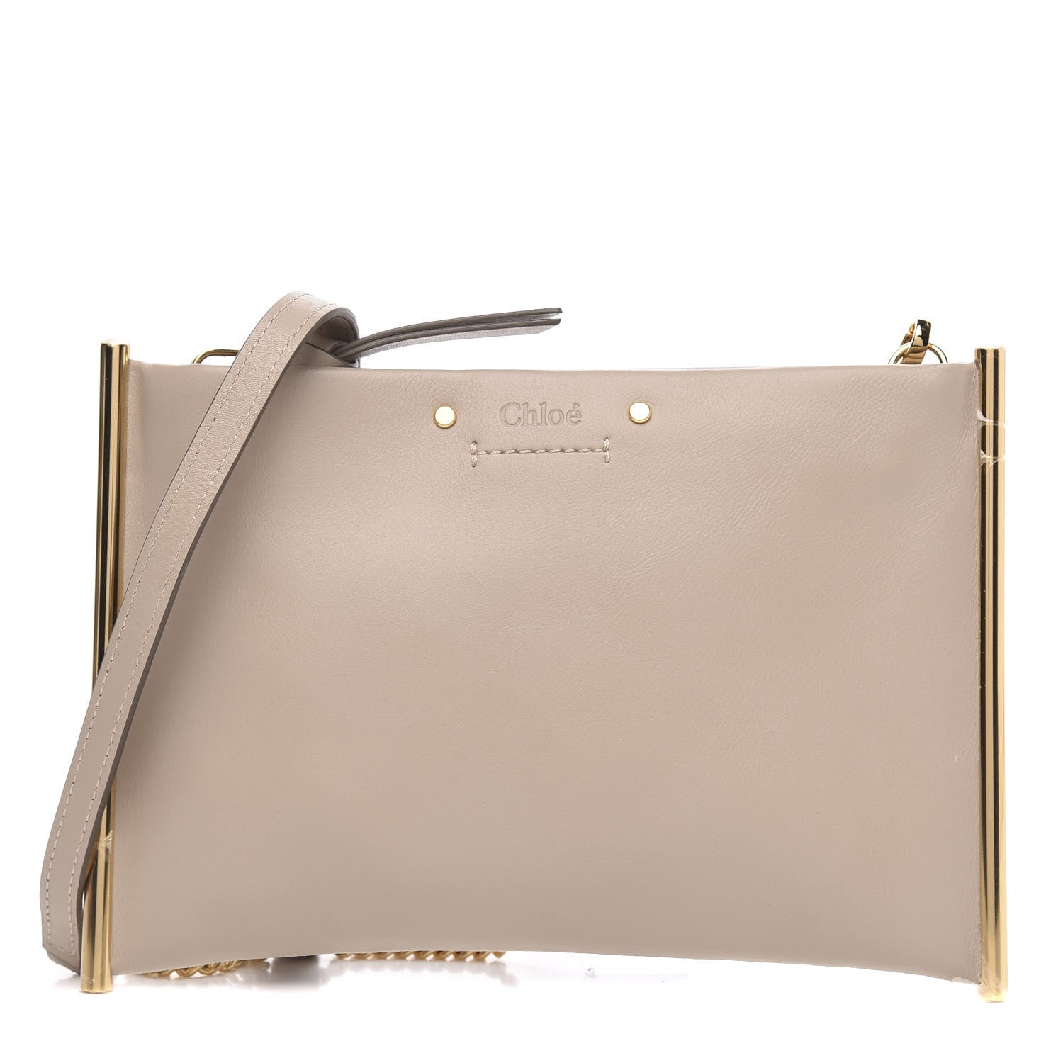 Chloe Calfskin Mini Roy Chain Pouch Pearl Beige 1 of 9