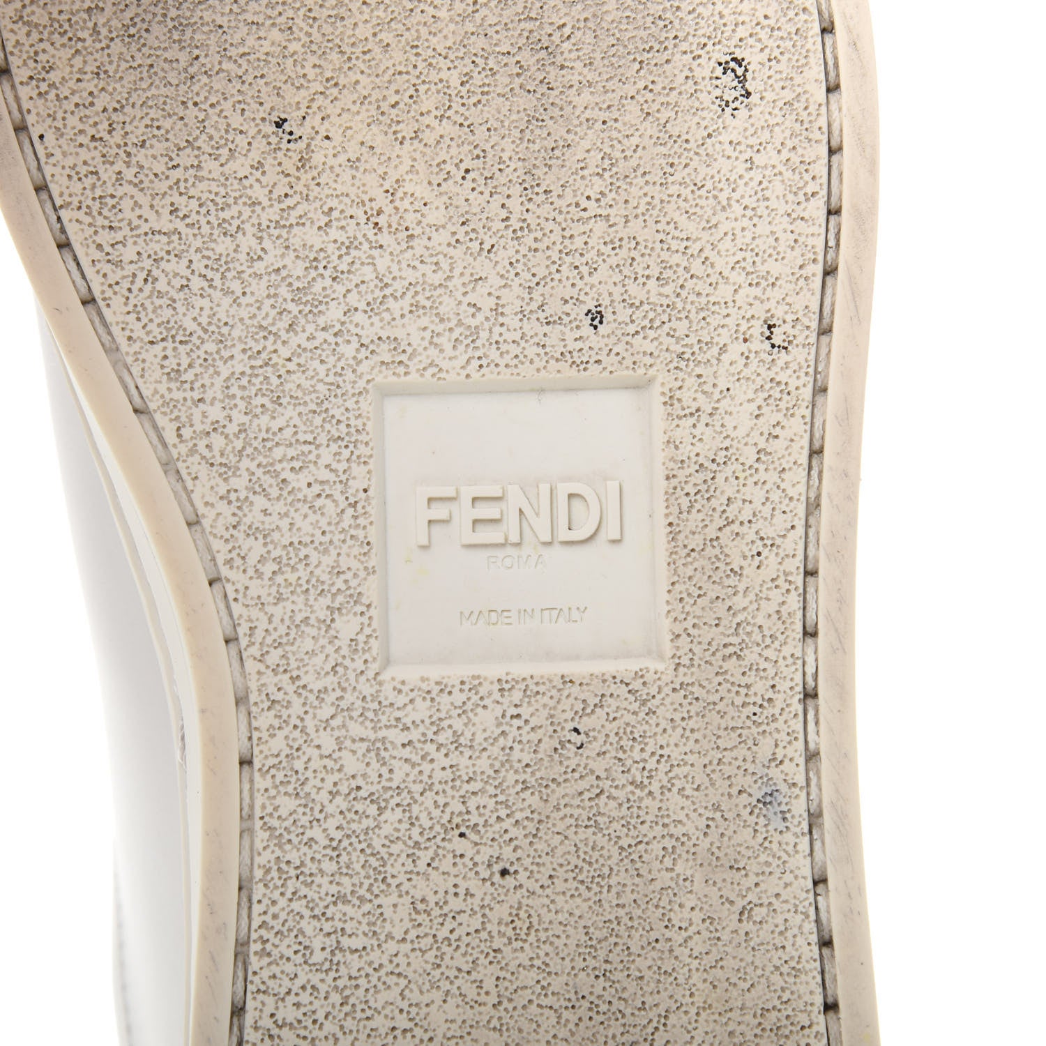 Fendi Vitello Lurex Rockoclick Slip On Sneakers 36.5 White Soap Rose Gold 9 of 11