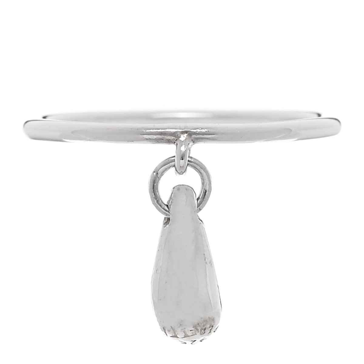 Tiffany Sterling Silver Elsa Peretti Teardrop Dangle Ring 53 6.25 1 of 4
