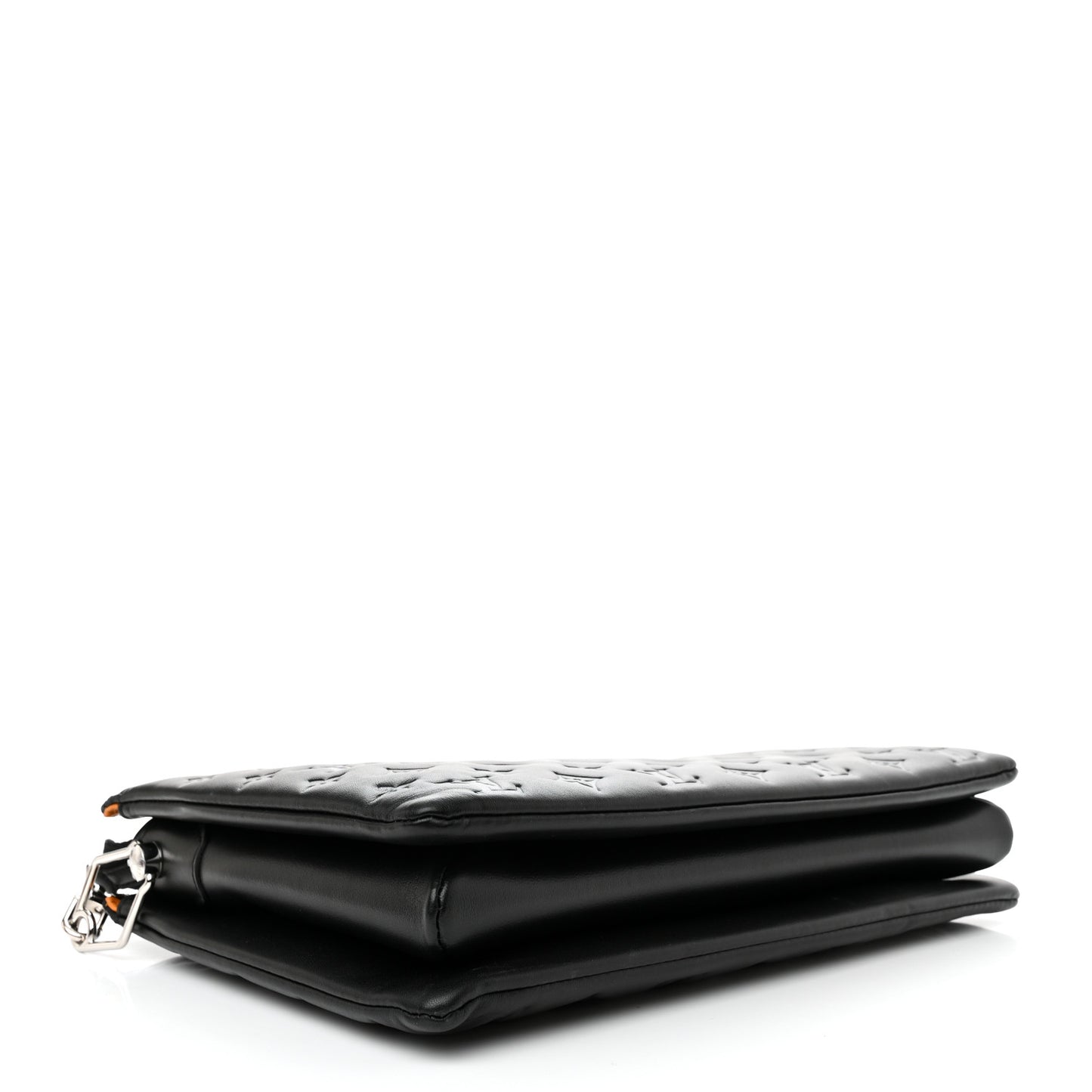 Lambskin Embossed Monogram Coussin MM Black