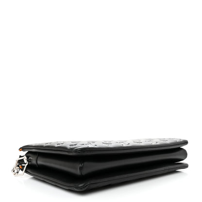 Louis Vuitton Lambskin Embossed Monogram Coussin MM Black 4 of 11